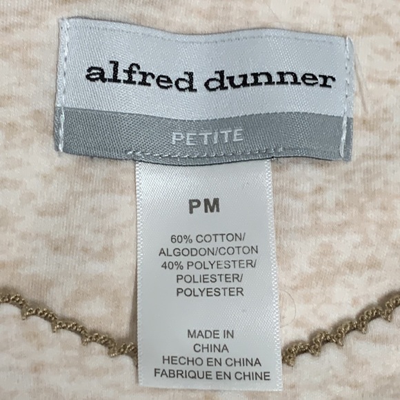 Alfred Dunner Multi-Color 3/4 Sleeve Cotton Blend Knit Top. PM - Picture 4 of 5